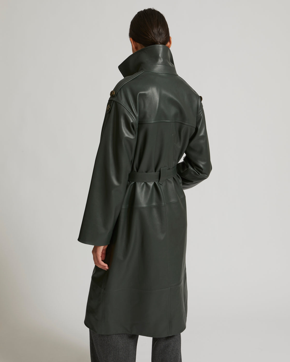 Black Friday 2025- Oversized trench in lamb leather -Yves Salomon