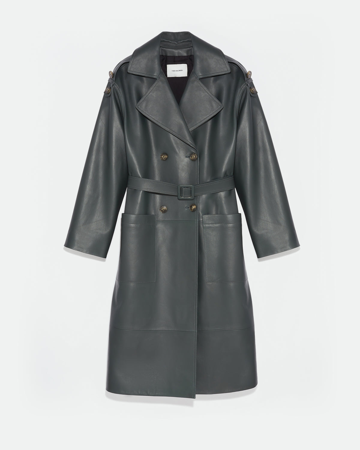 Black Friday 2025- Oversized trench in lamb leather -Yves Salomon