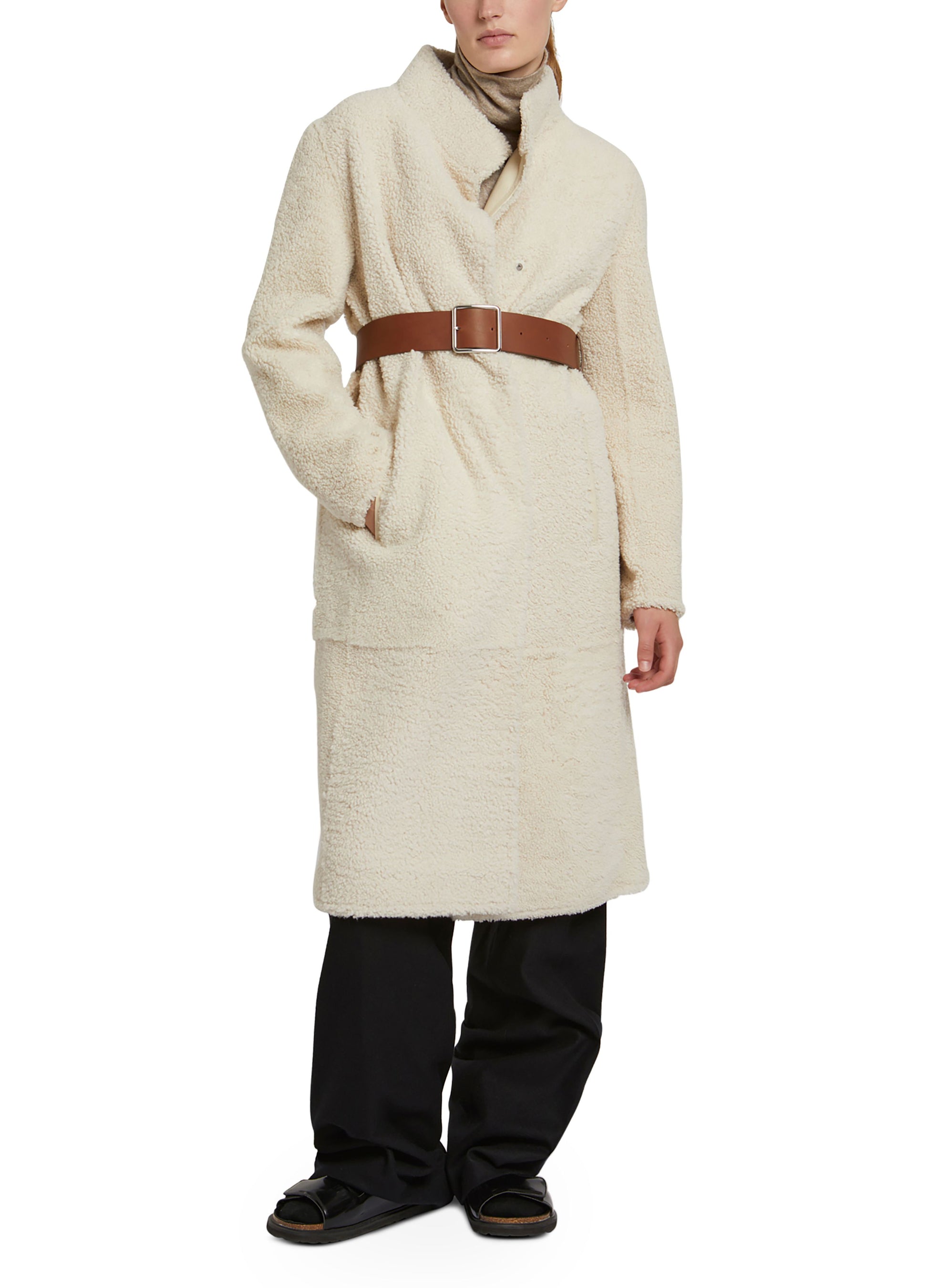 Long coat in merinillo wool -Yves Salomon