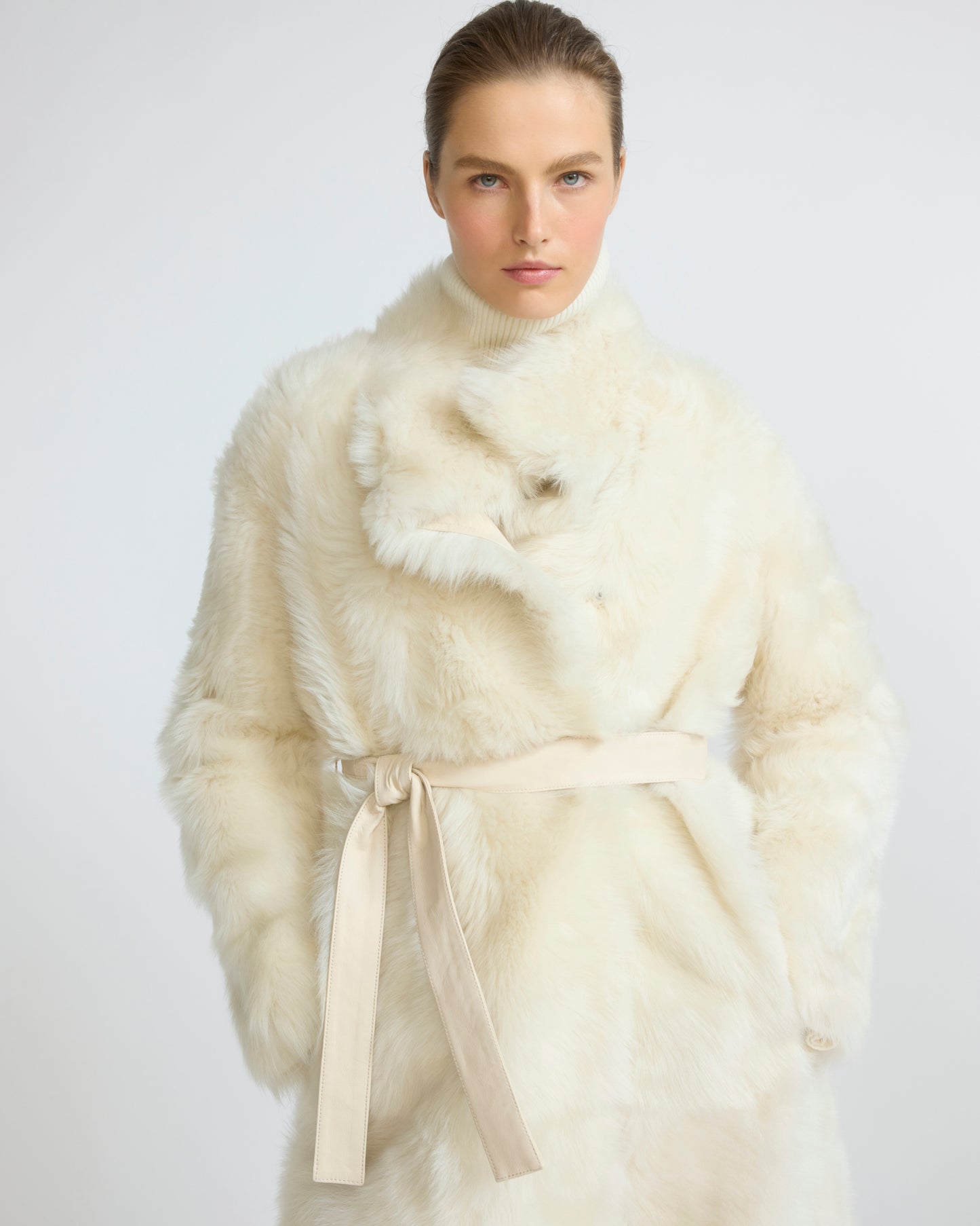 Reversible belted coat in Toscana lambskin - Yves Salomon - New Fall/Winter Collection