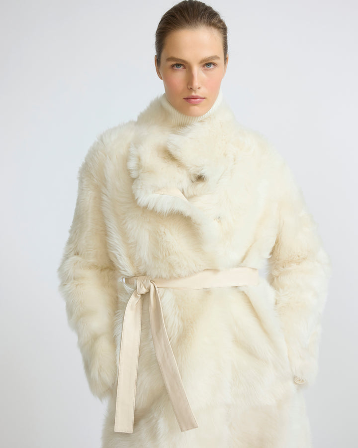 Reversible belted coat in Toscana lambskin - Yves Salomon - New Fall/Winter Collection