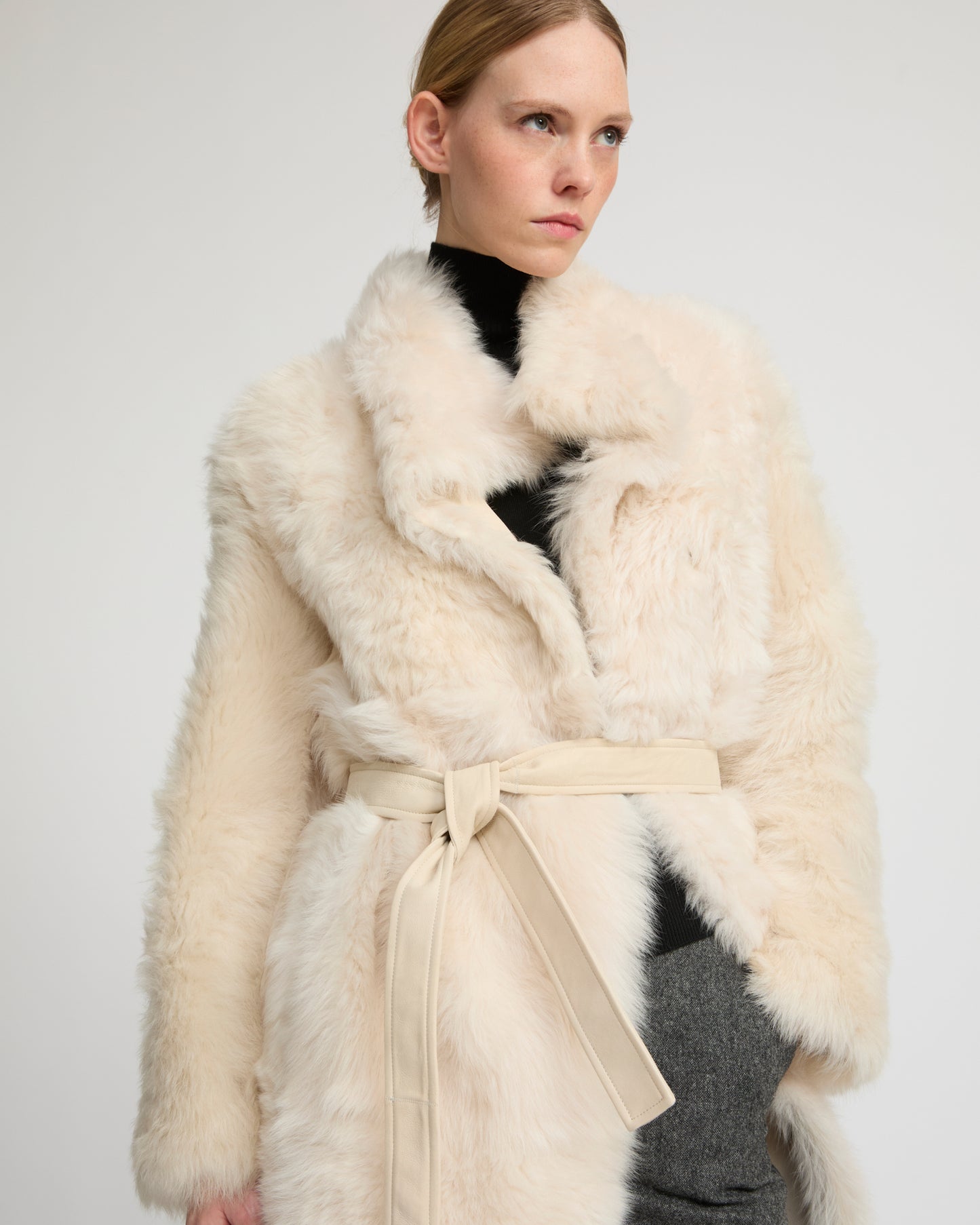 Reversible coat in Toscana lambskin