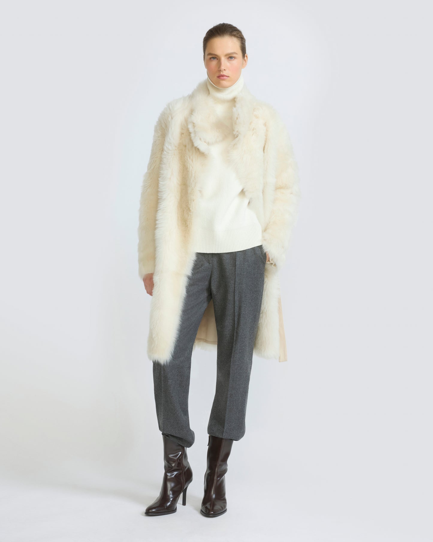 Reversible belted coat in Toscana lambskin - Yves Salomon - New Fall/Winter Collection