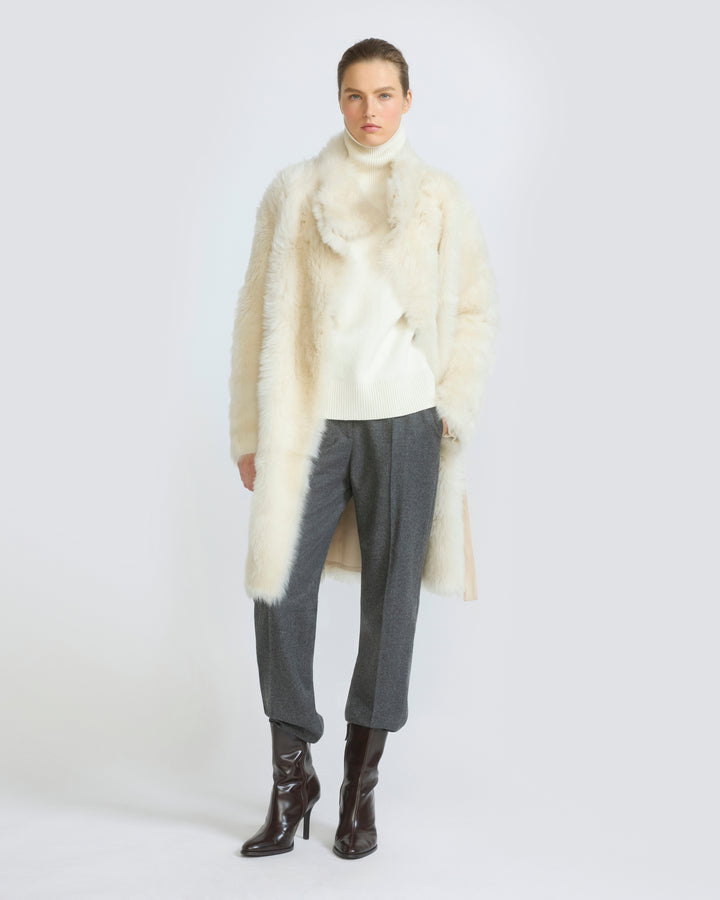 Reversible belted coat in Toscana lambskin - Yves Salomon - New Fall/Winter Collection