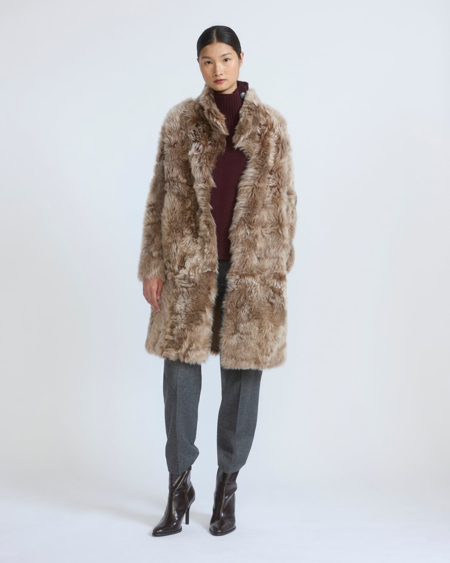 Reversible belted coat in Toscana lambskin - Yves Salomon - New Fall/Winter Collection