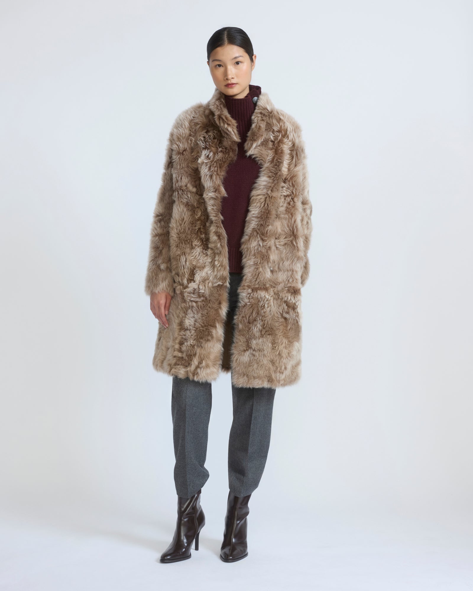 Reversible belted coat in Toscana lambskin - Yves Salomon - New Fall/Winter Collection