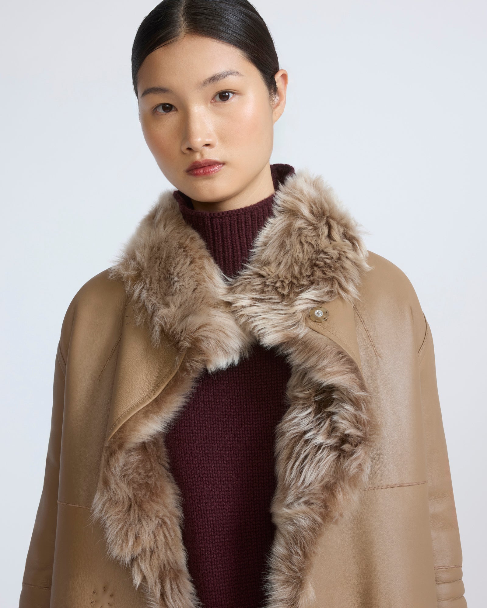 Reversible belted coat in Toscana lambskin - Yves Salomon - New Fall/Winter Collection