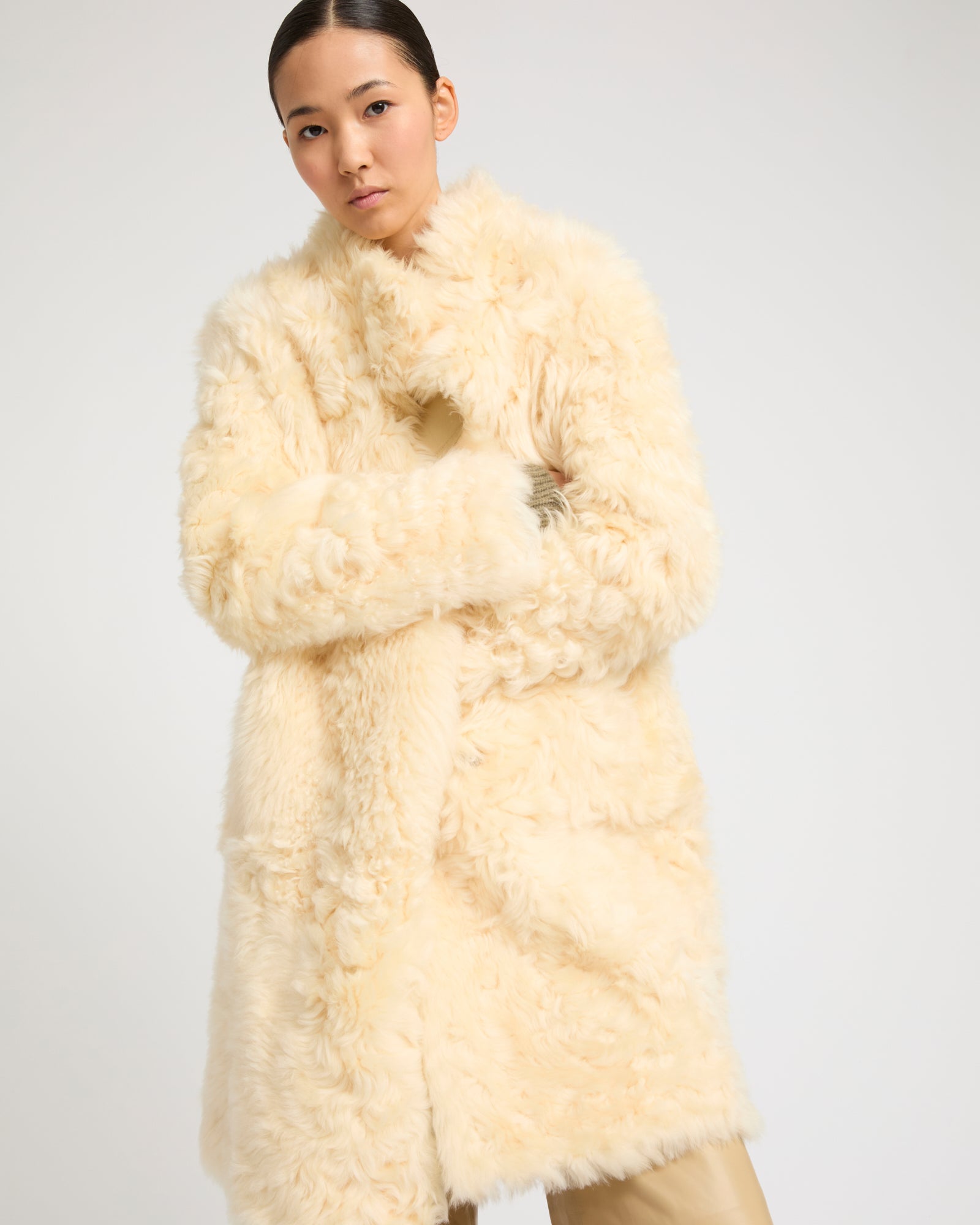 Reversible coat in Toscana lambskin -Yves Salomon