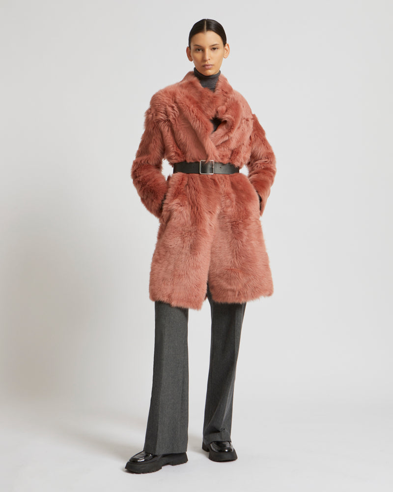 Reversible coat in Toscana lambskin