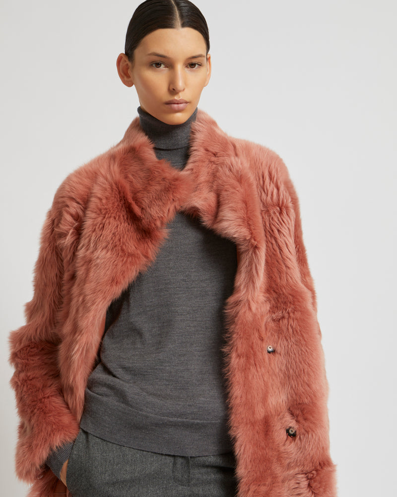 Reversible coat in Toscana lambskin