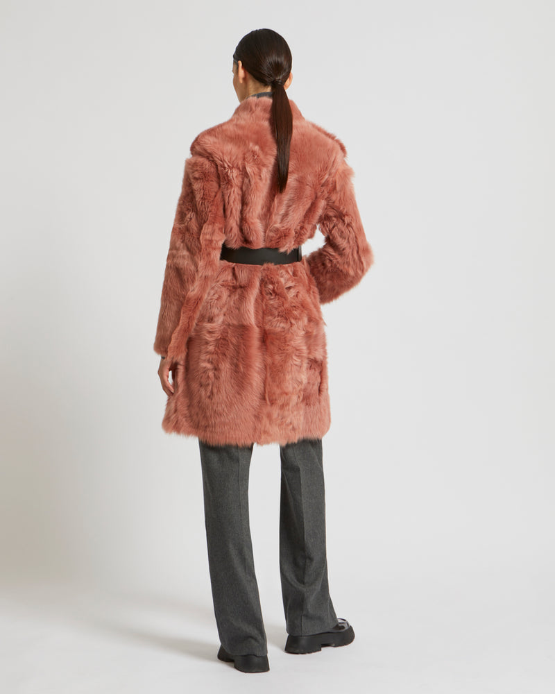 Reversible coat in Toscana lambskin