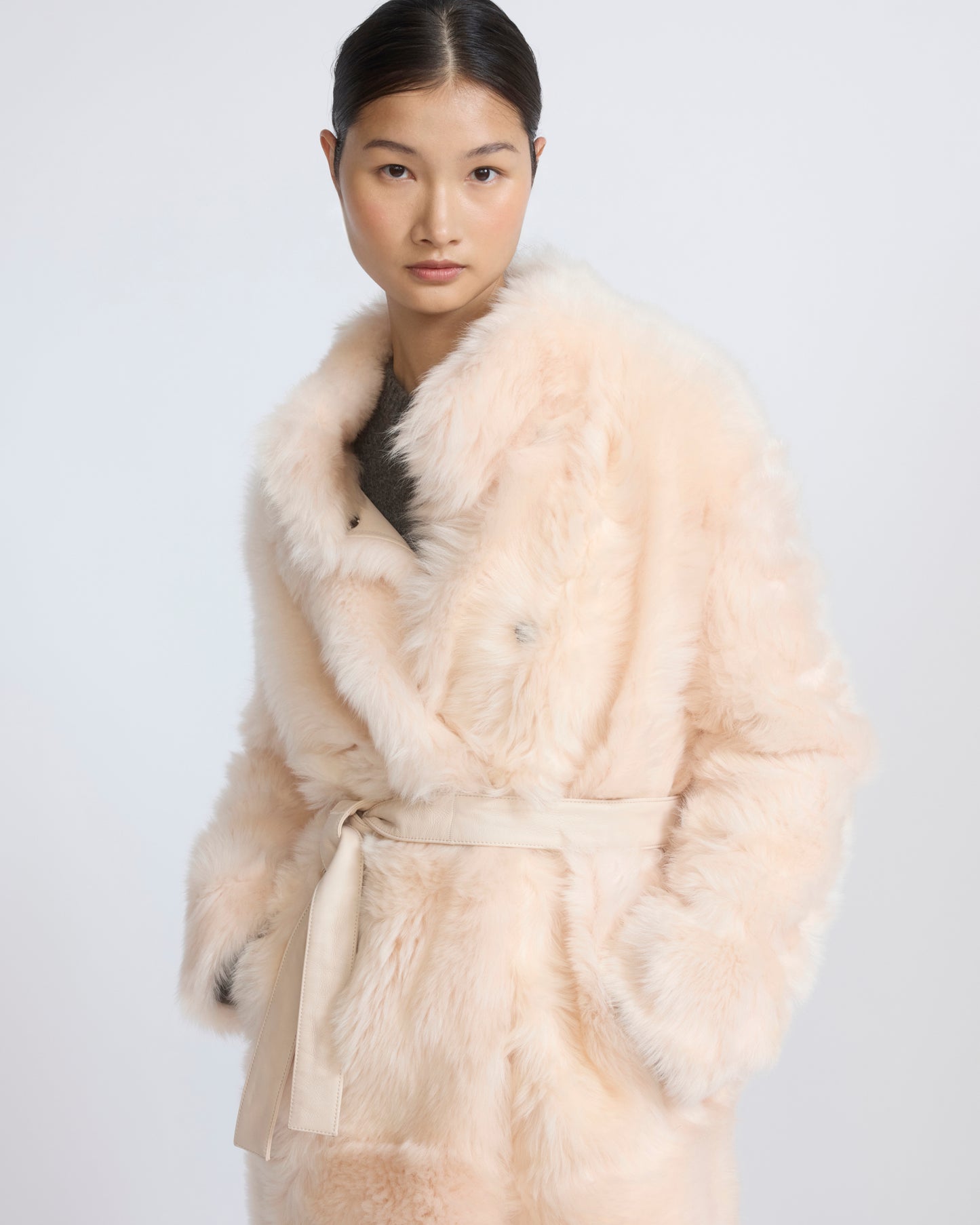 Reversible belted coat in Toscana lambskin - Yves Salomon - New Fall/Winter Collection