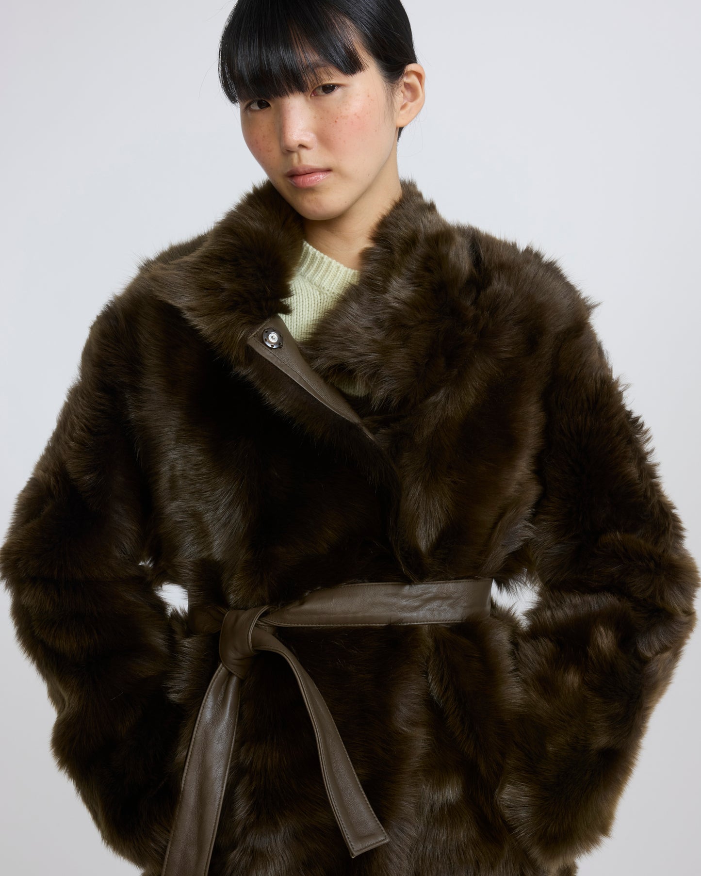 Reversible belted coat in Toscana lambskin - Yves Salomon - New Fall/Winter Collection