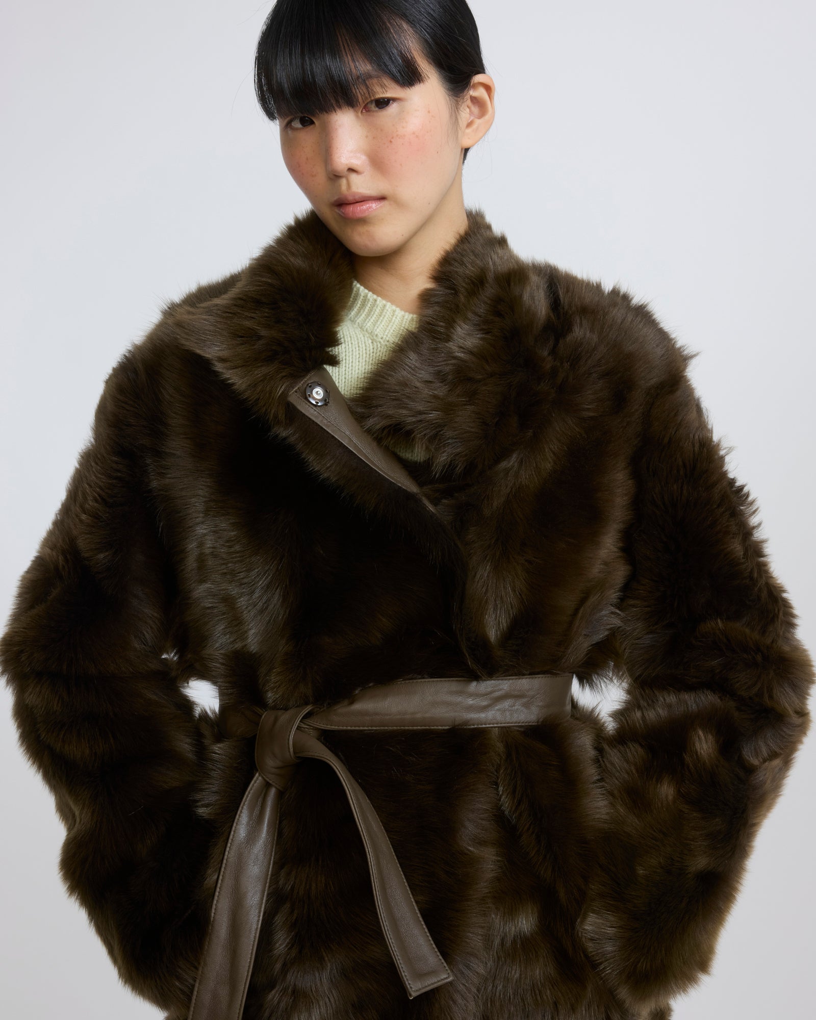 Reversible belted coat in Toscana lambskin - Yves Salomon - New Fall/Winter Collection
