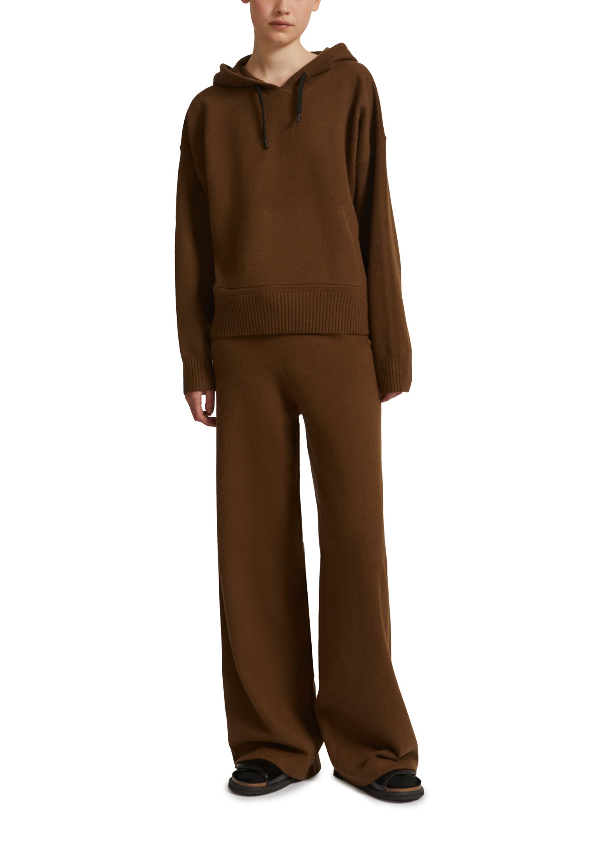 Wide-leg knit trousers -Yves Salomon