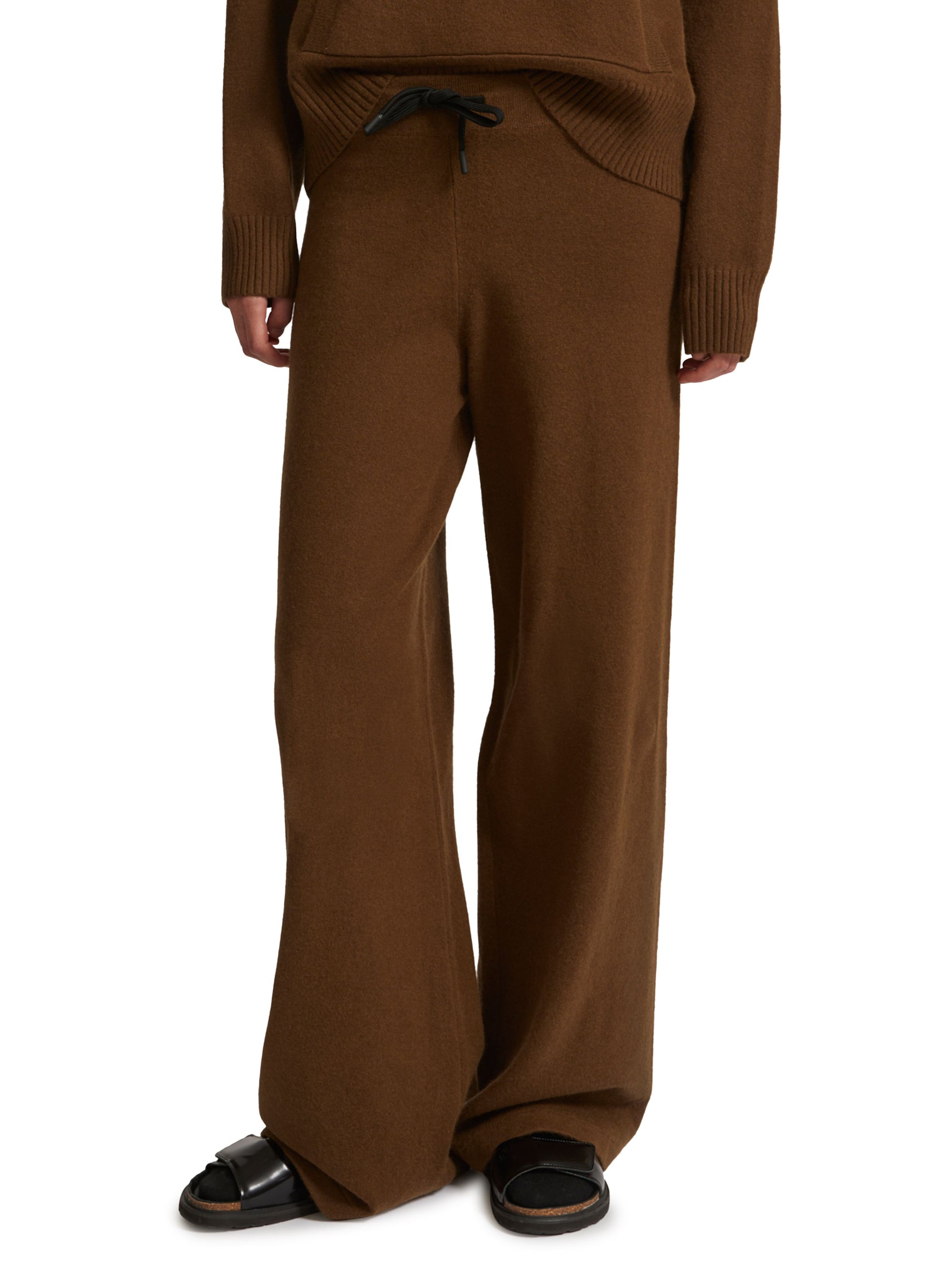 Wide-leg knit trousers -Yves Salomon