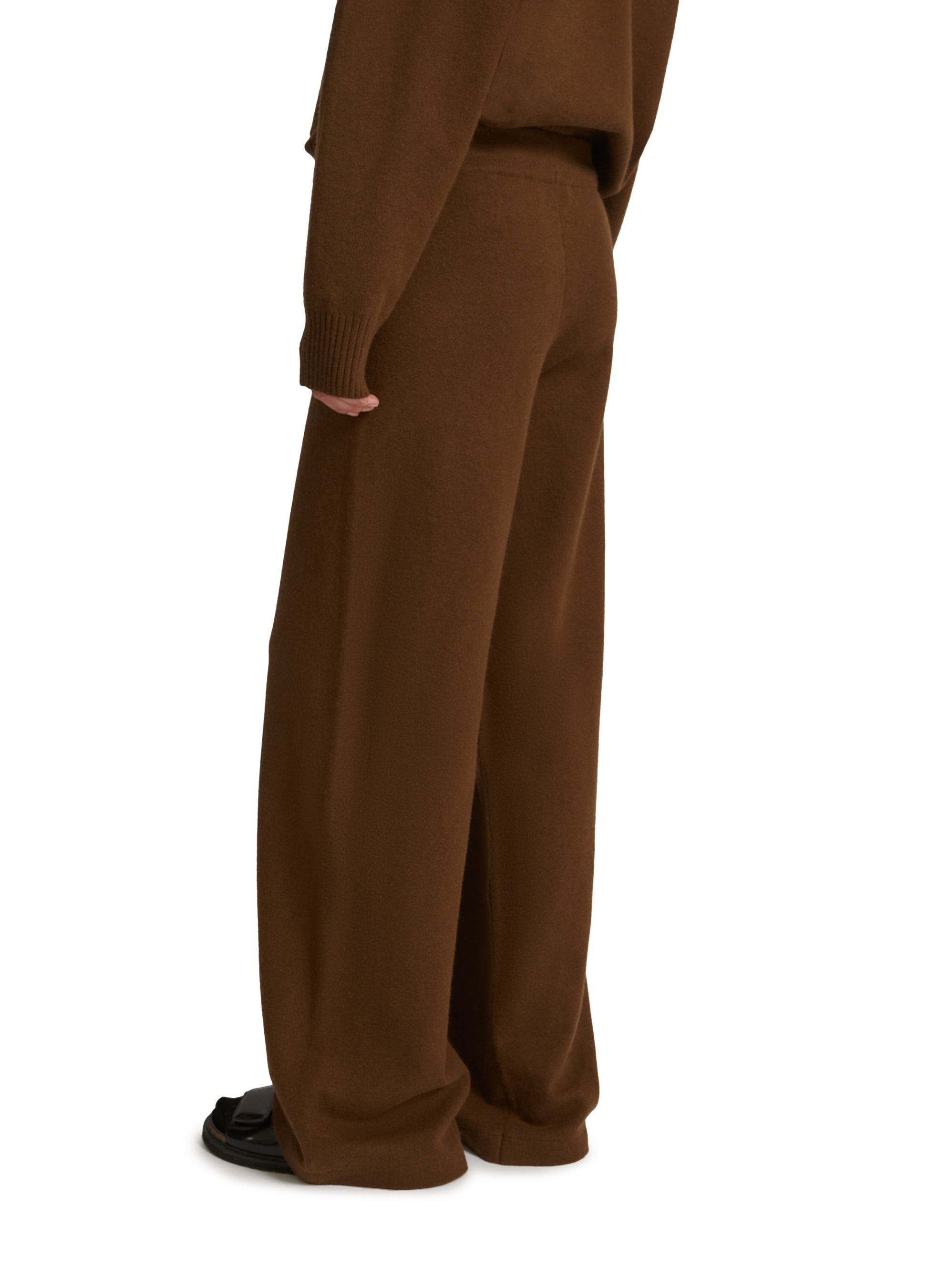 Wide-leg knit trousers -Yves Salomon