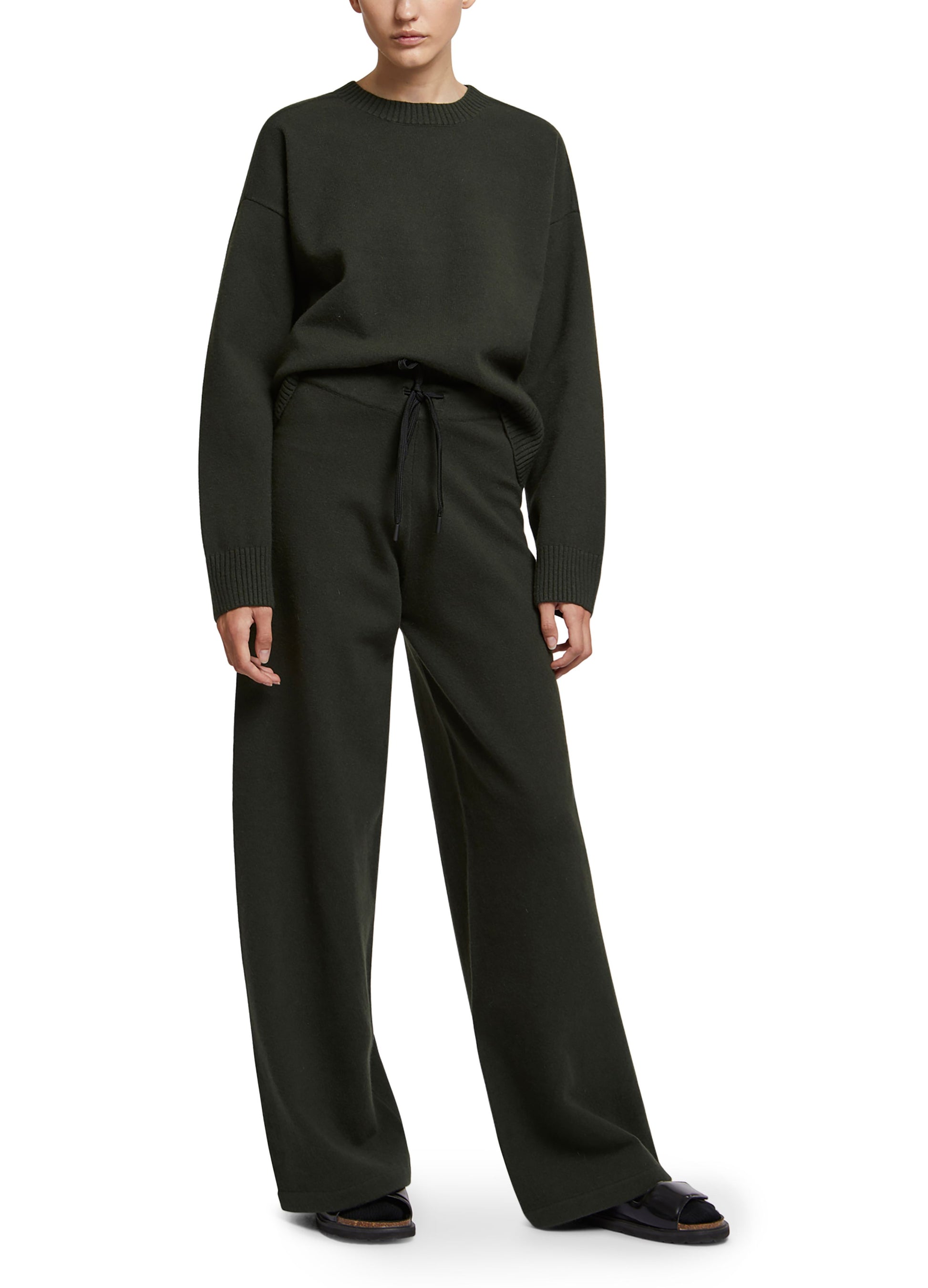 Wide-leg knit trousers -Yves Salomon