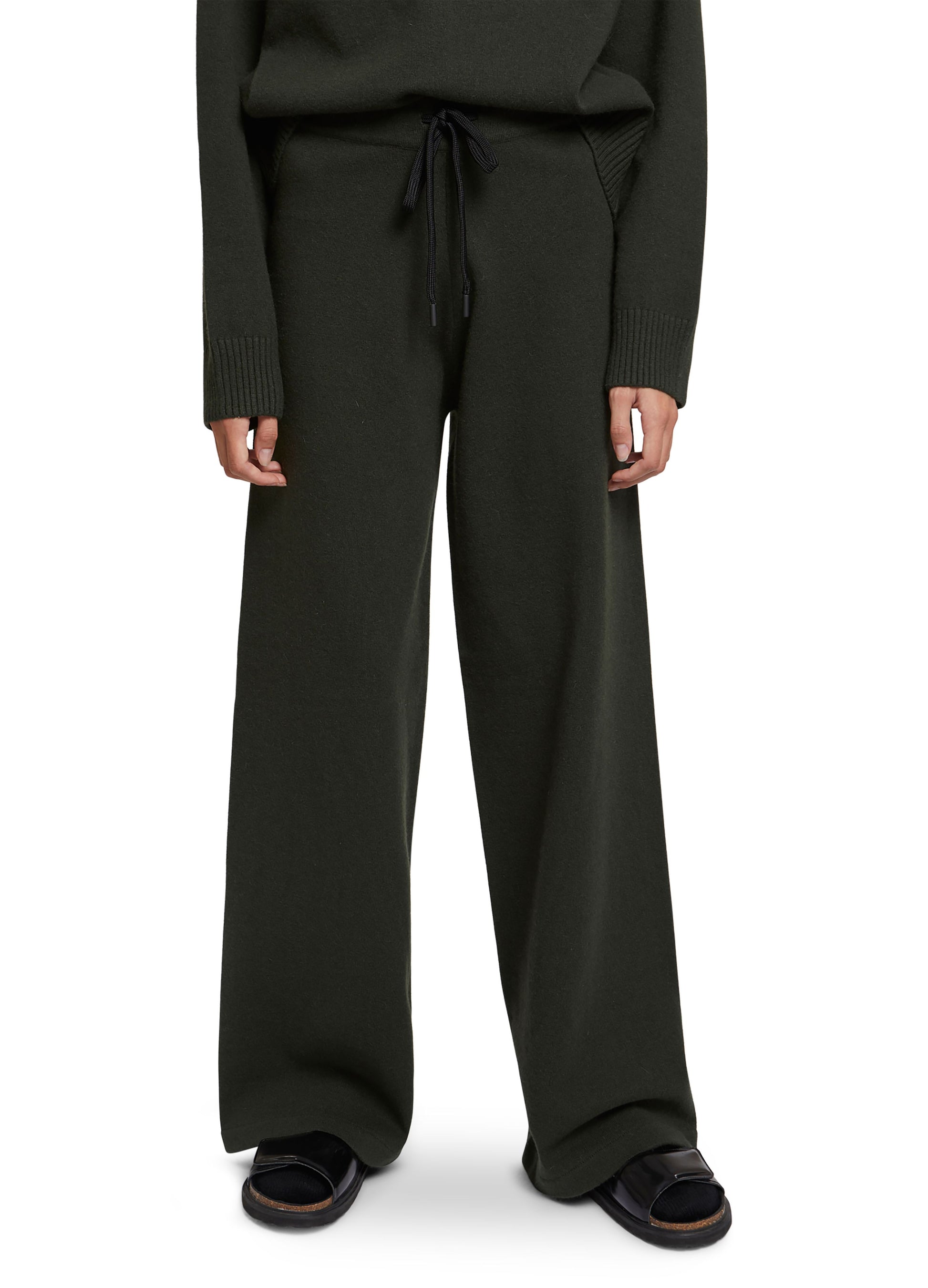 Wide-leg knit trousers -Yves Salomon