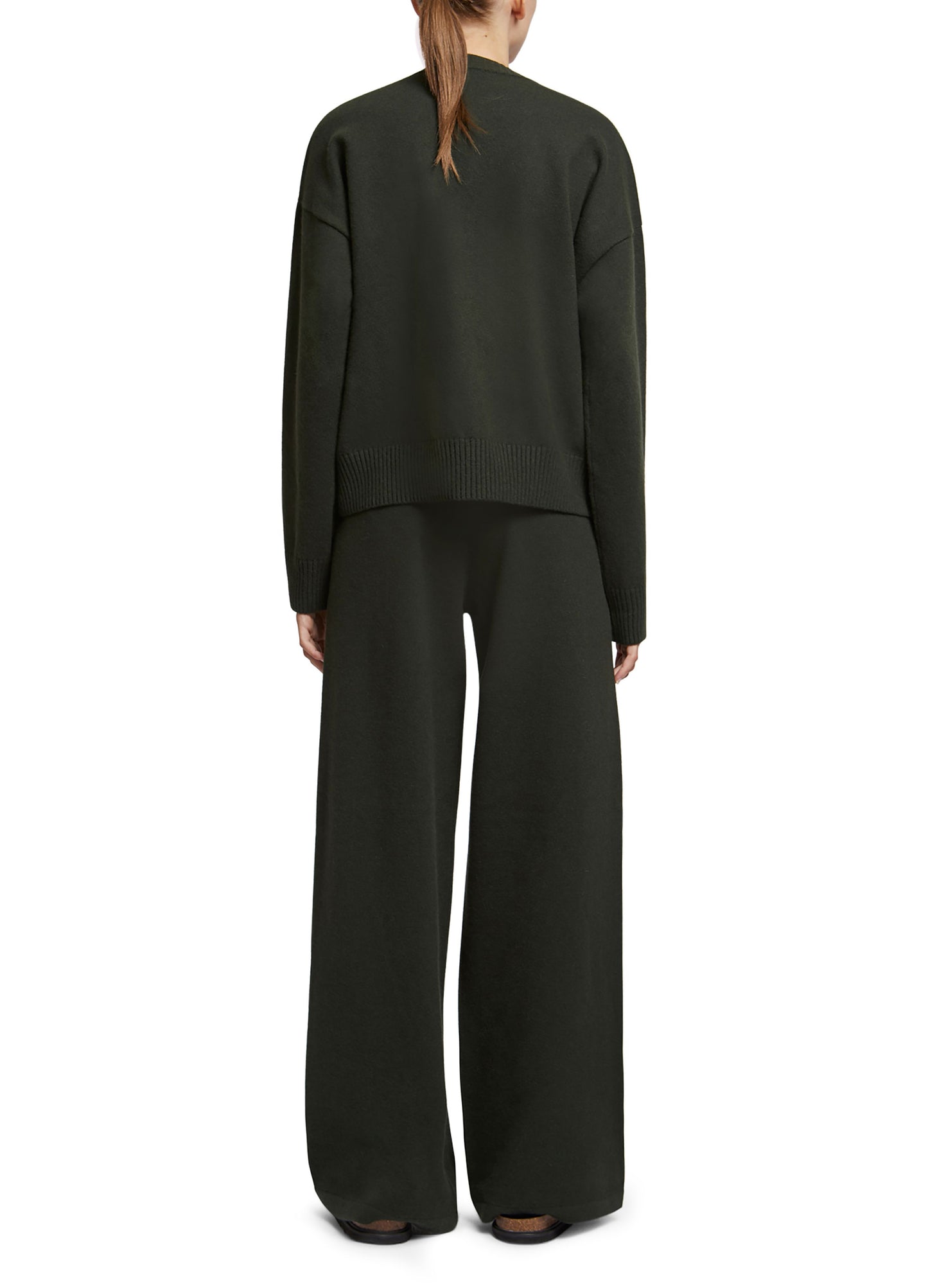 Wide-leg knit trousers -Yves Salomon