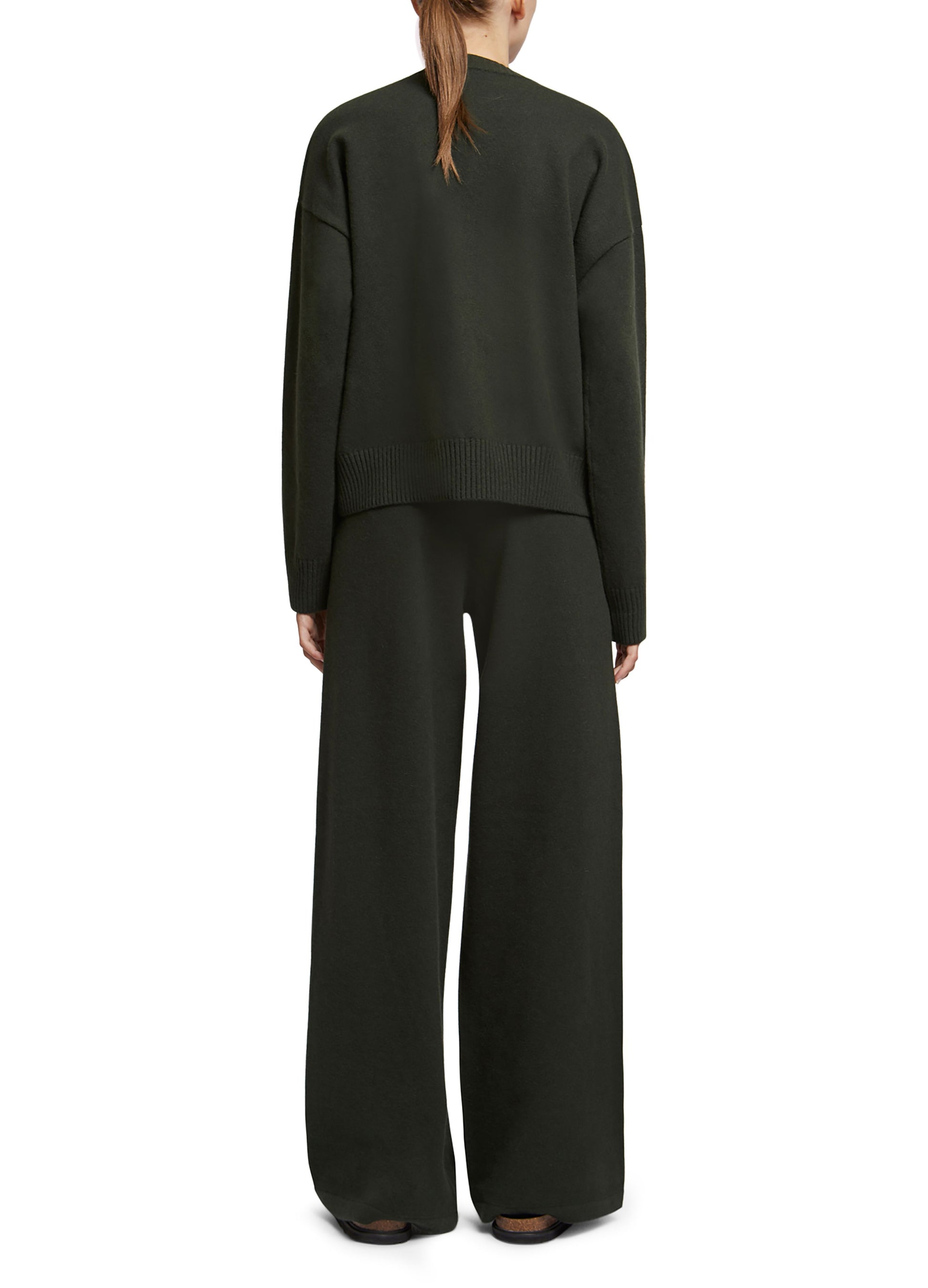 Wide-leg knit trousers -Yves Salomon