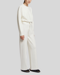 Wide-leg knit trousers