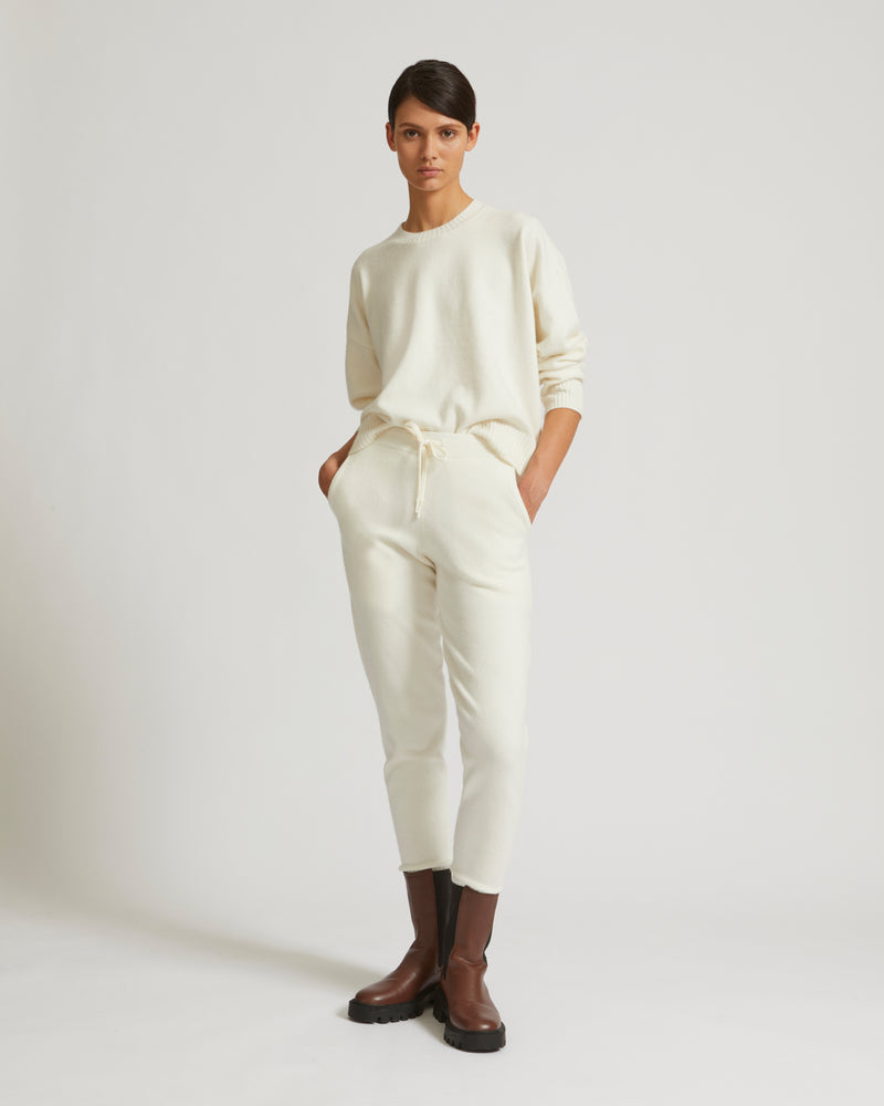 Knit joggers white Yves Salomon Yves Salomon UK