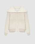 Cashmere wool jacket with mink fur collar