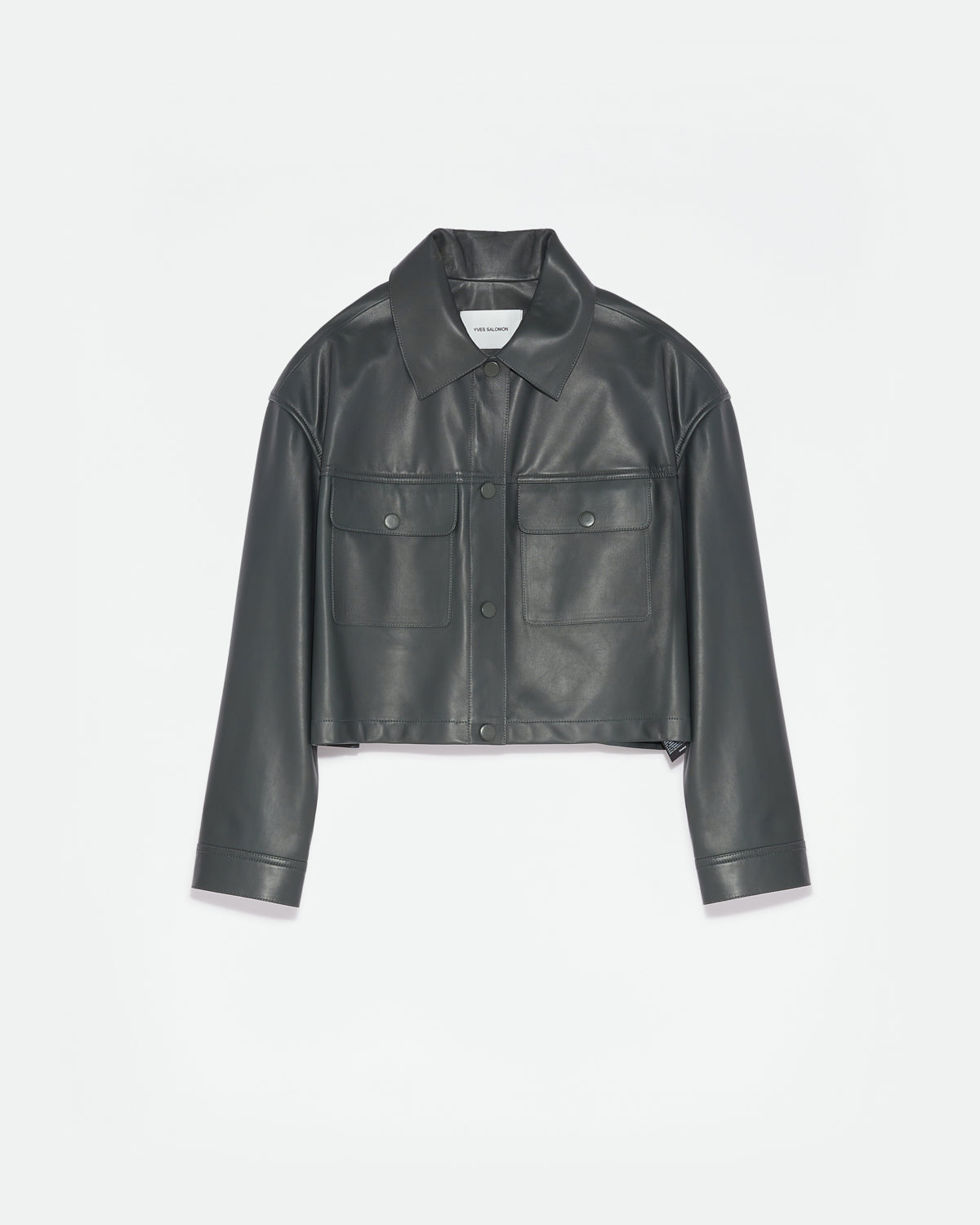 Cropped shirt in lamb leather -Yves Salomon