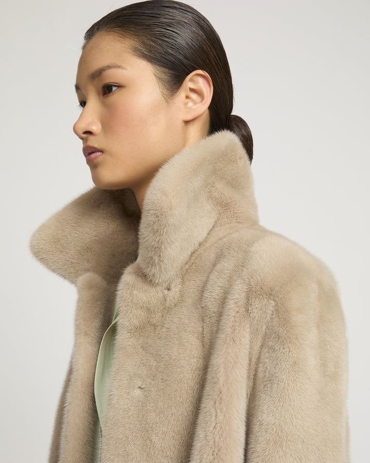 Short jacket in long-haired mink fur -Yves Salomon