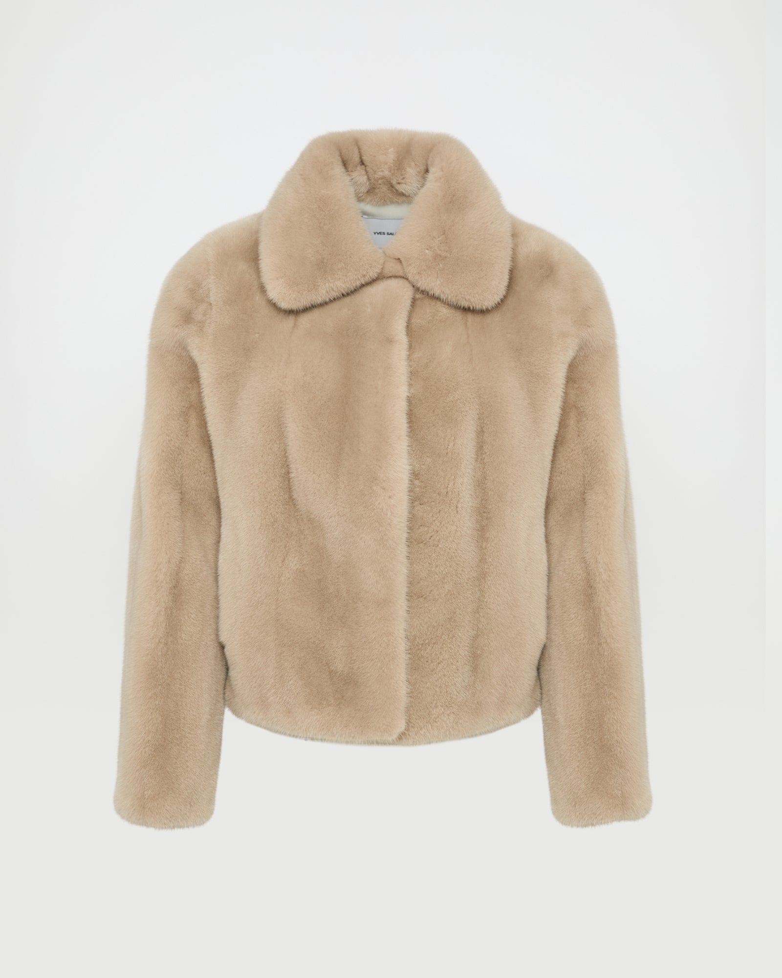 Short jacket in long-haired mink fur - beige -Yves Salomon – Yves