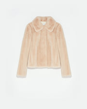 Short jacket in long-haired mink fur