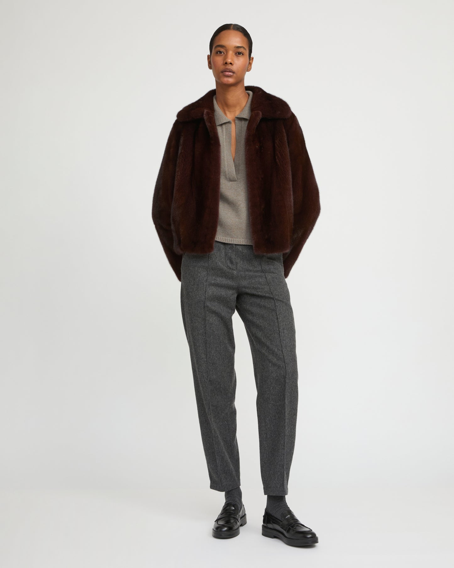 Short jacket in long-haired mink fur -Yves Salomon