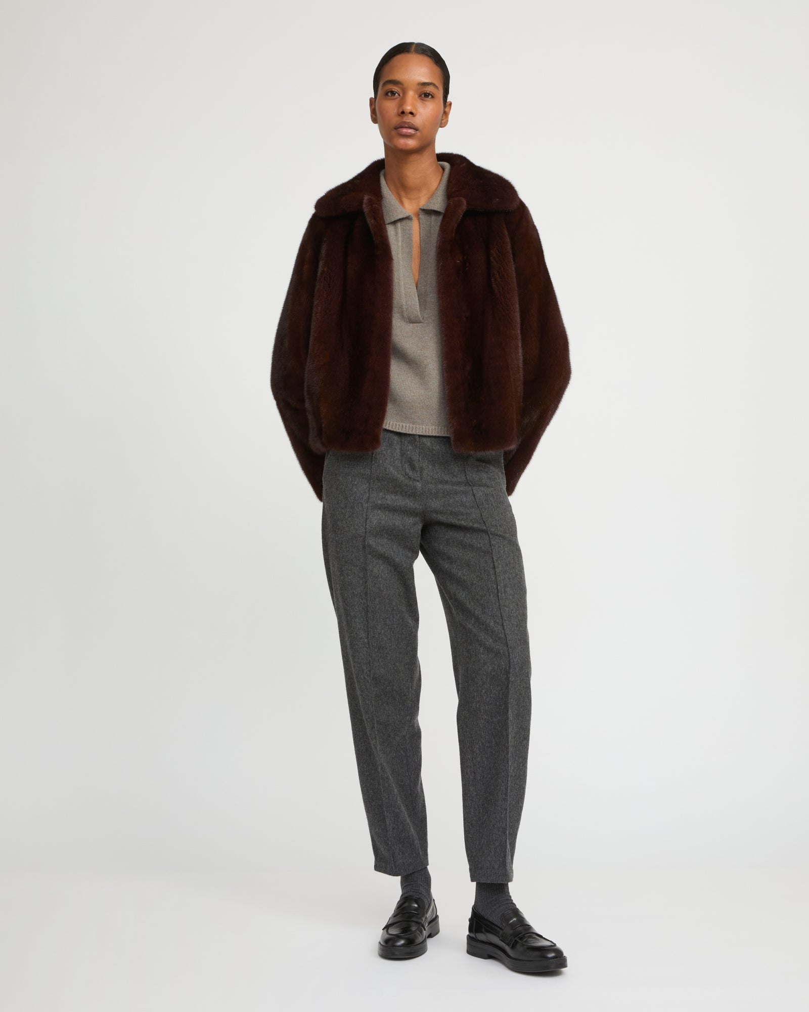 Short jacket in long-haired mink fur -Yves Salomon
