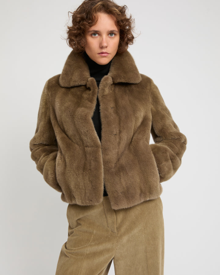 Short jacket in long-haired mink fur -Yves Salomon