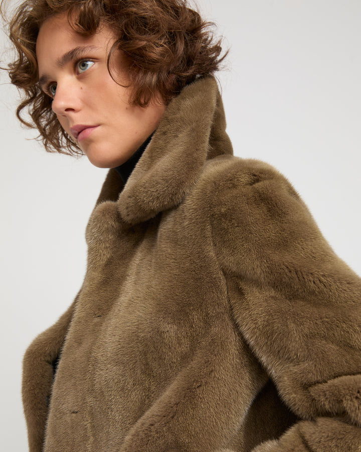 Short jacket in long-haired mink fur -Yves Salomon