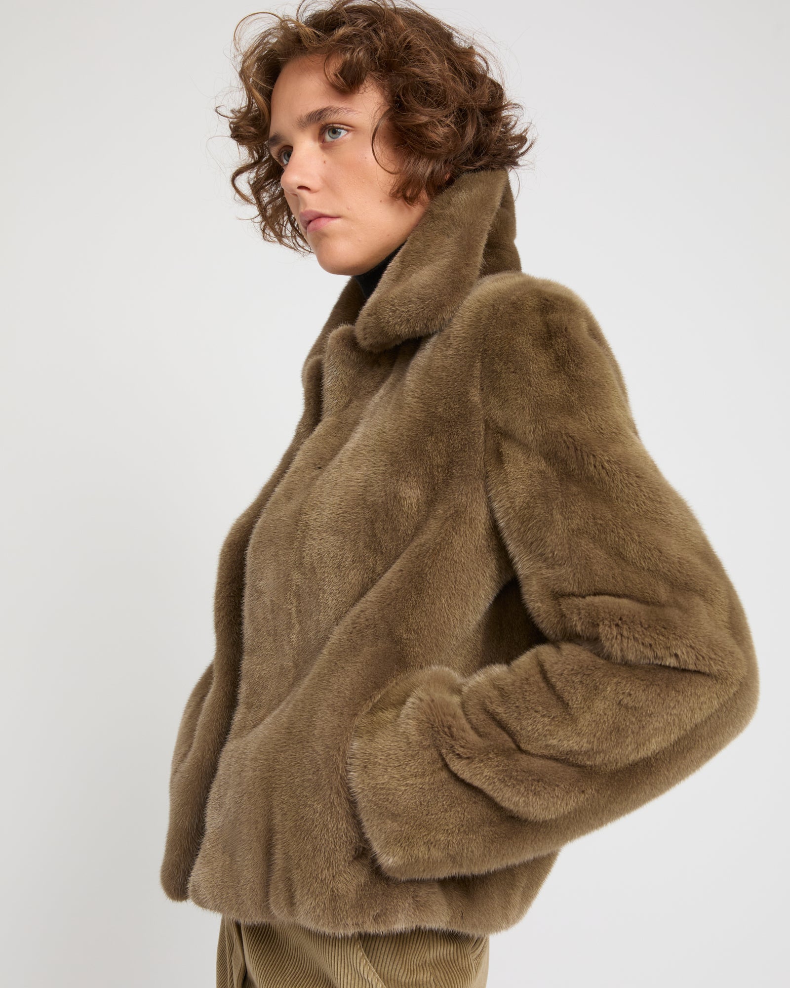 Short jacket in long-haired mink fur -Yves Salomon