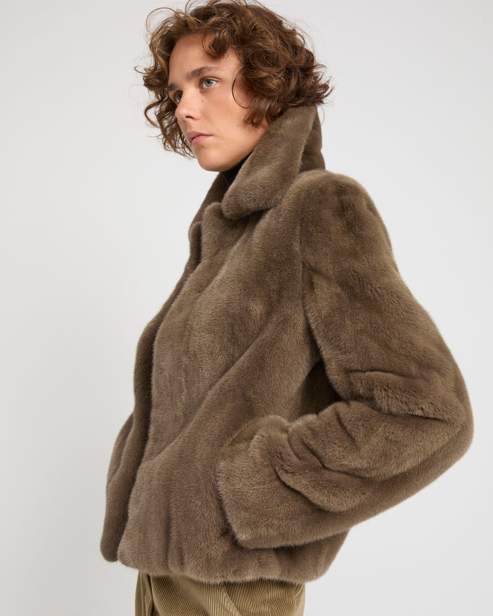 Short jacket in long-haired mink fur - Yves Salomon