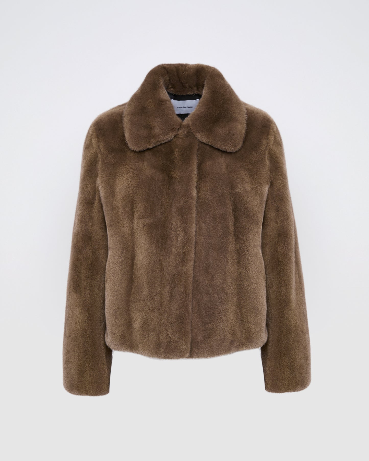 Short jacket in long-haired mink fur