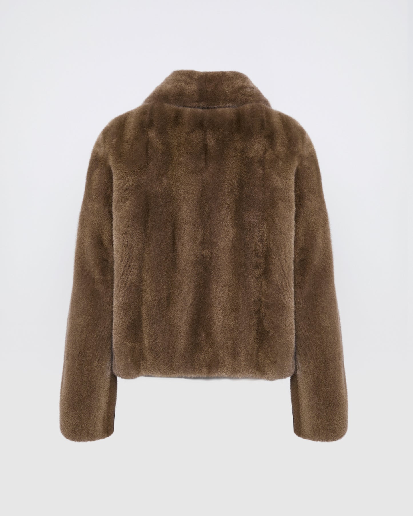 Short jacket in long-haired mink fur