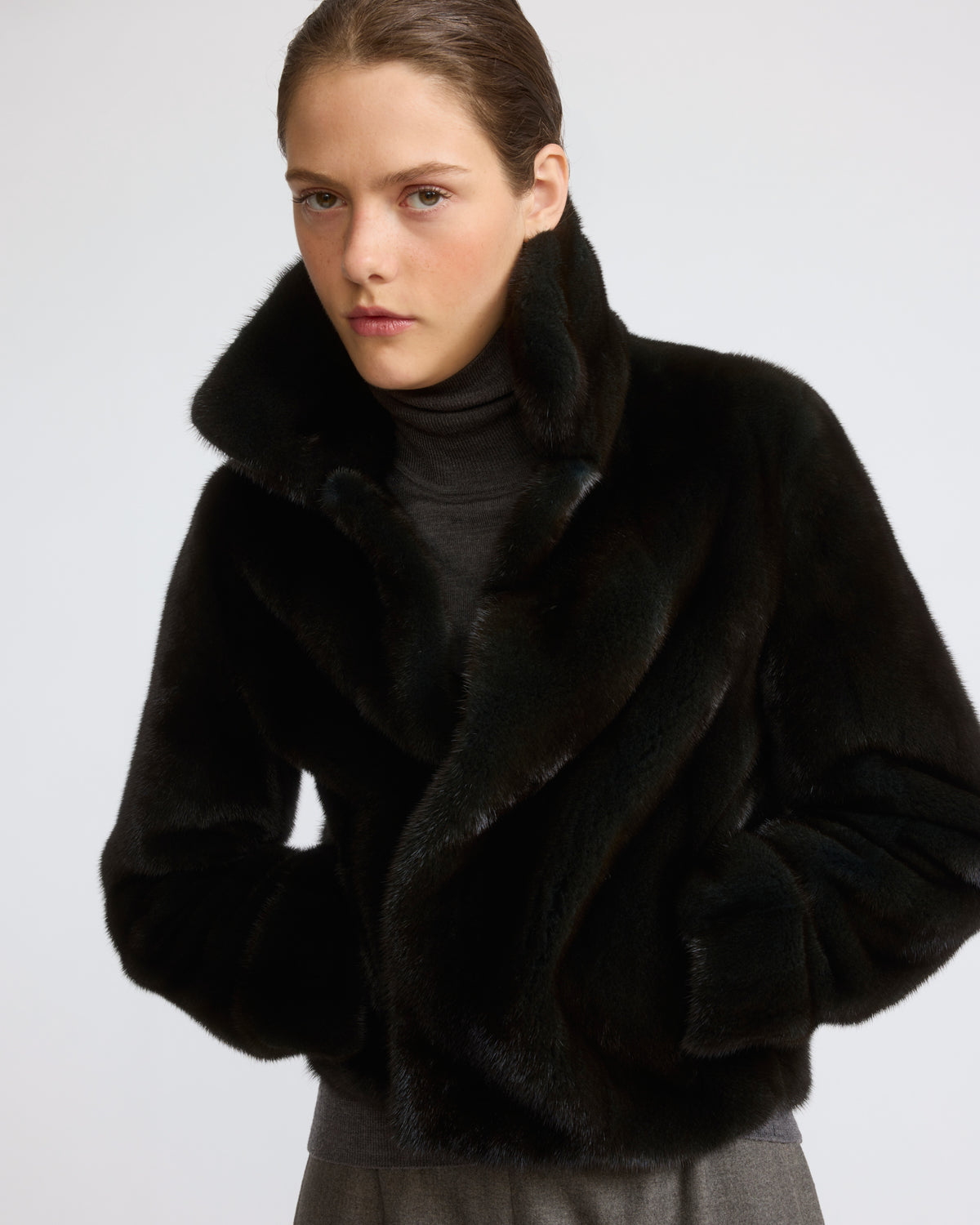 Short jacket in long-haired mink fur - Yves Salomon - New Fall/Winter Collection