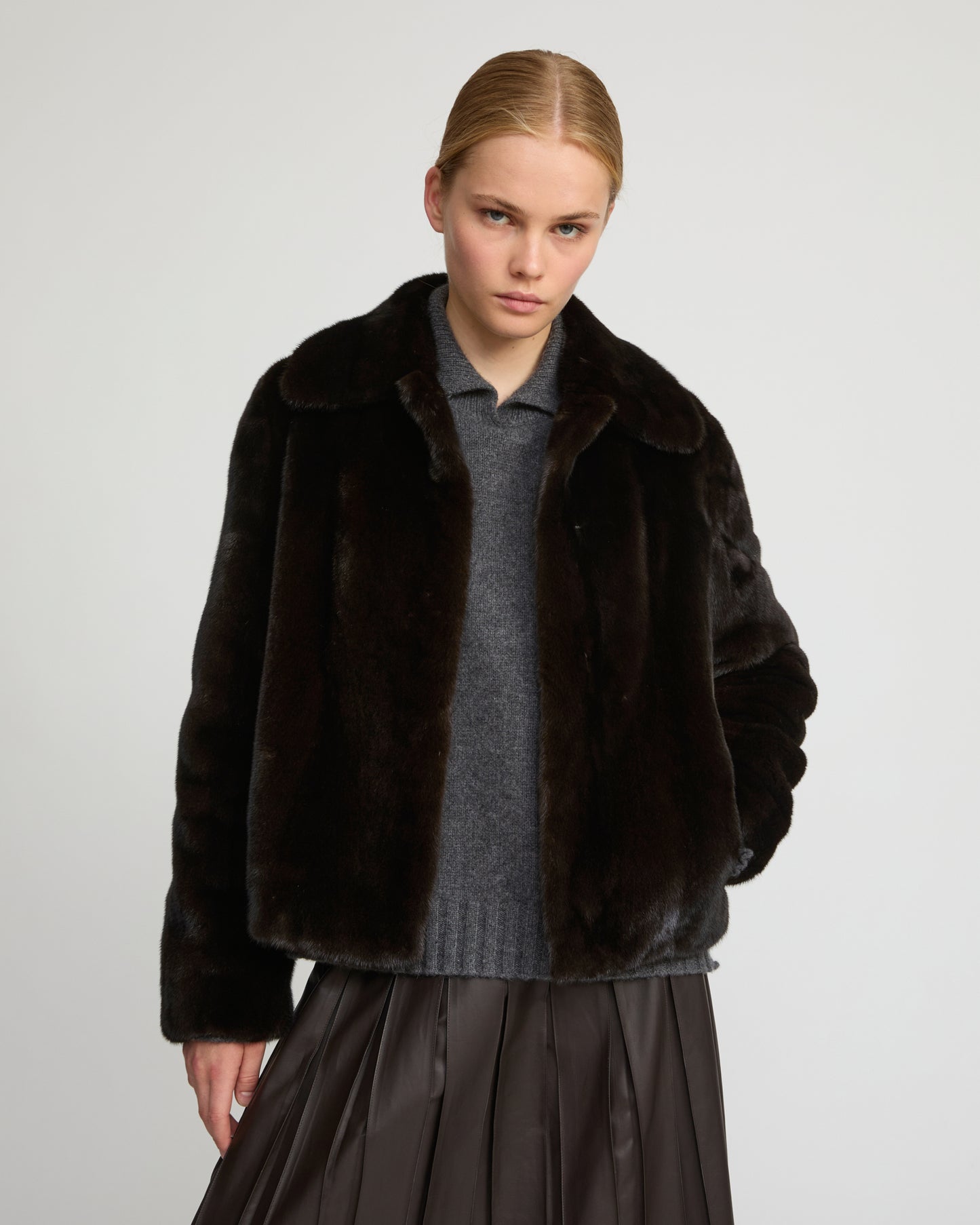 Short jacket in long-haired mink fur -Yves Salomon