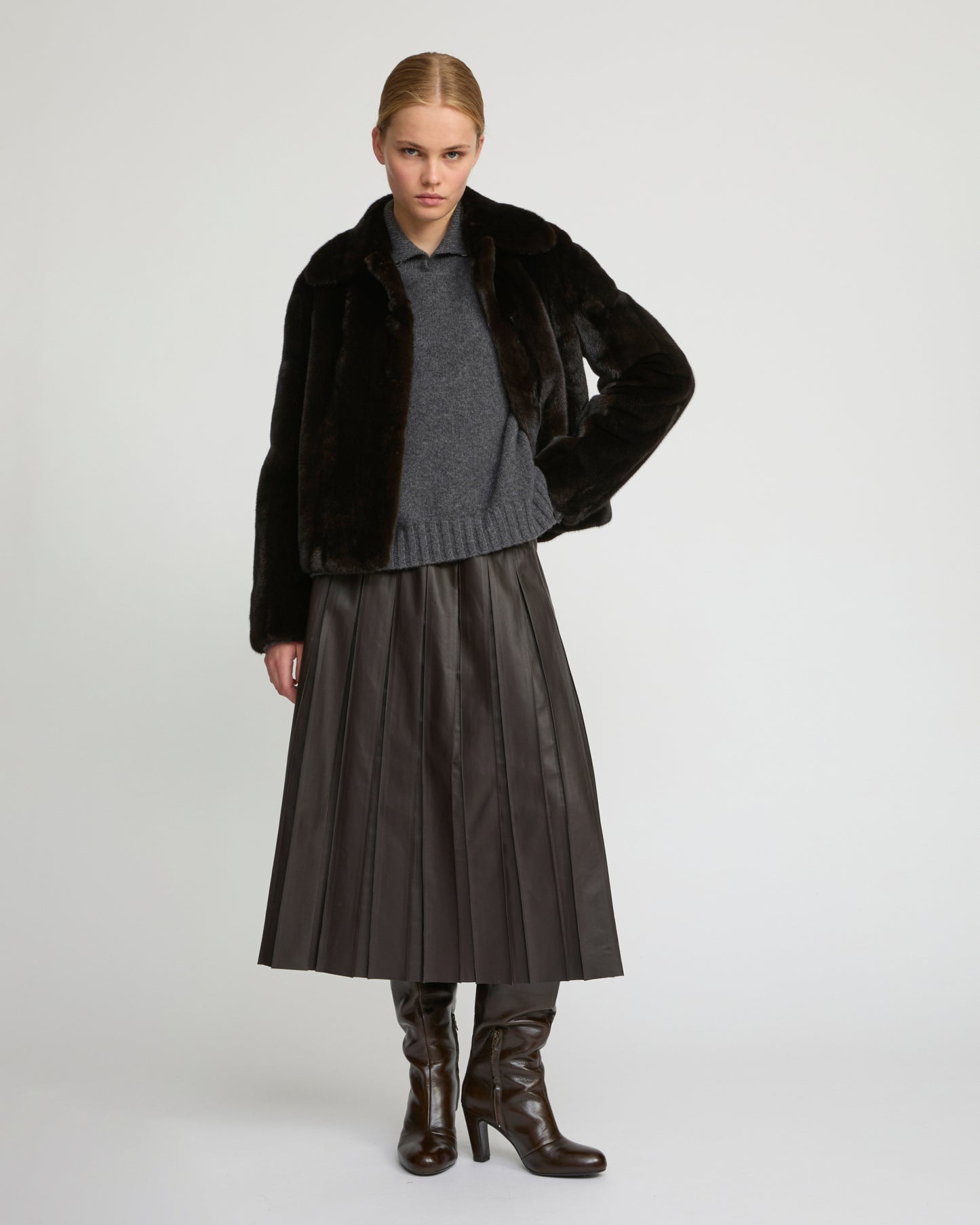Short jacket in long-haired mink fur -Yves Salomon
