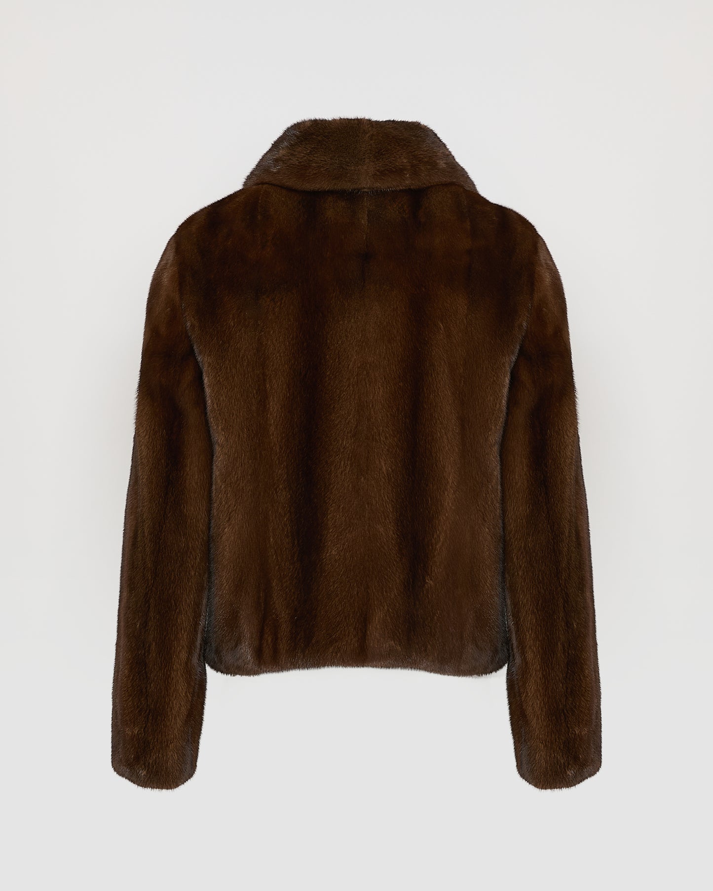 Short jacket in long-haired mink fur