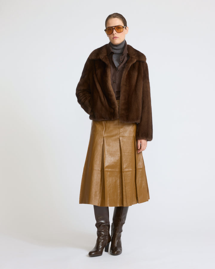 Short jacket in long-haired mink fur - Yves Salomon - New Fall/Winter Collection