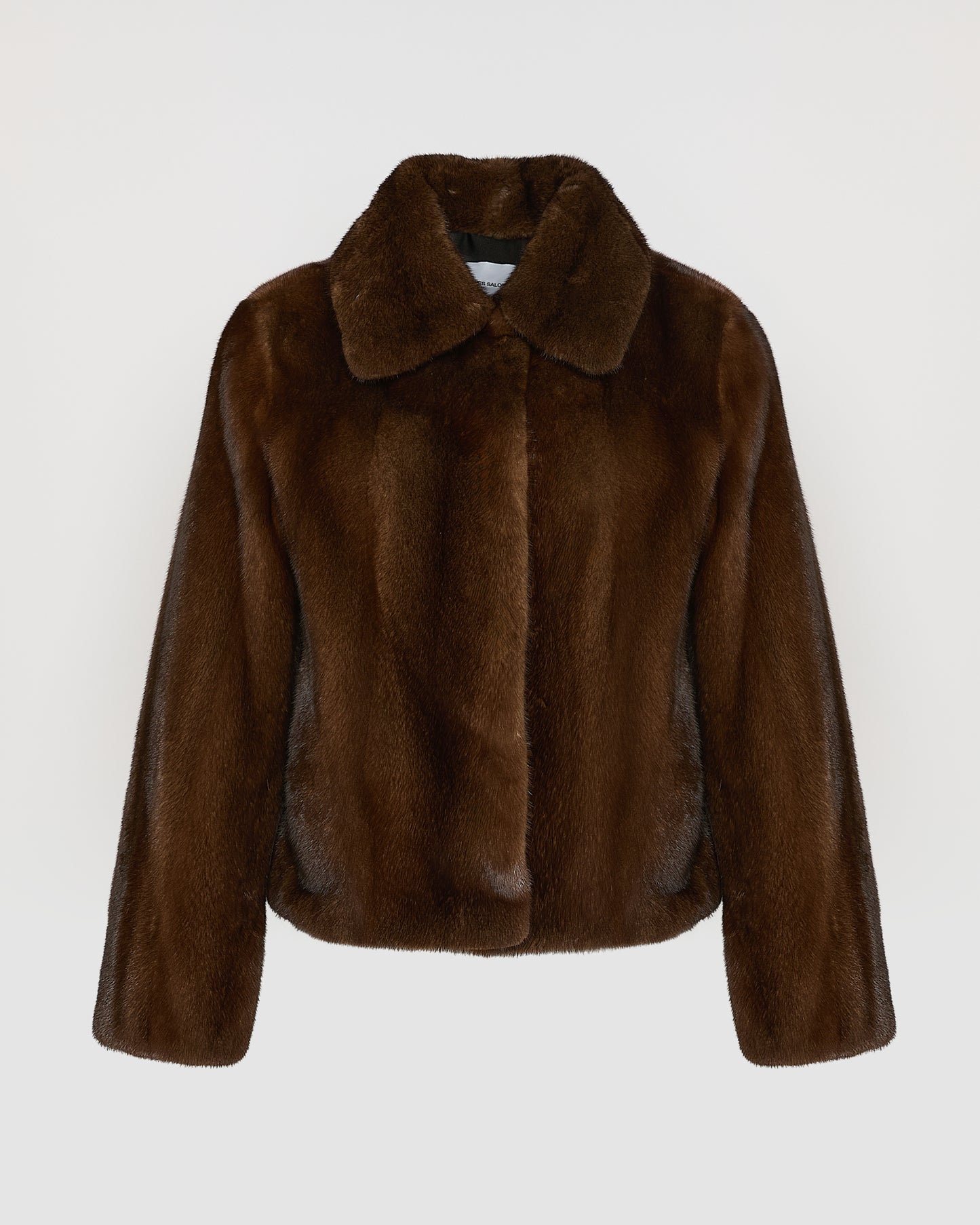 Short jacket in long-haired mink fur