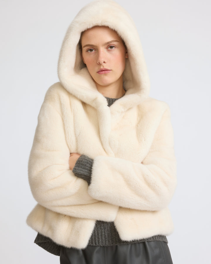 Hooded jacket in long-haired mink fur - Yves Salomon - New Fall/Winter Collection