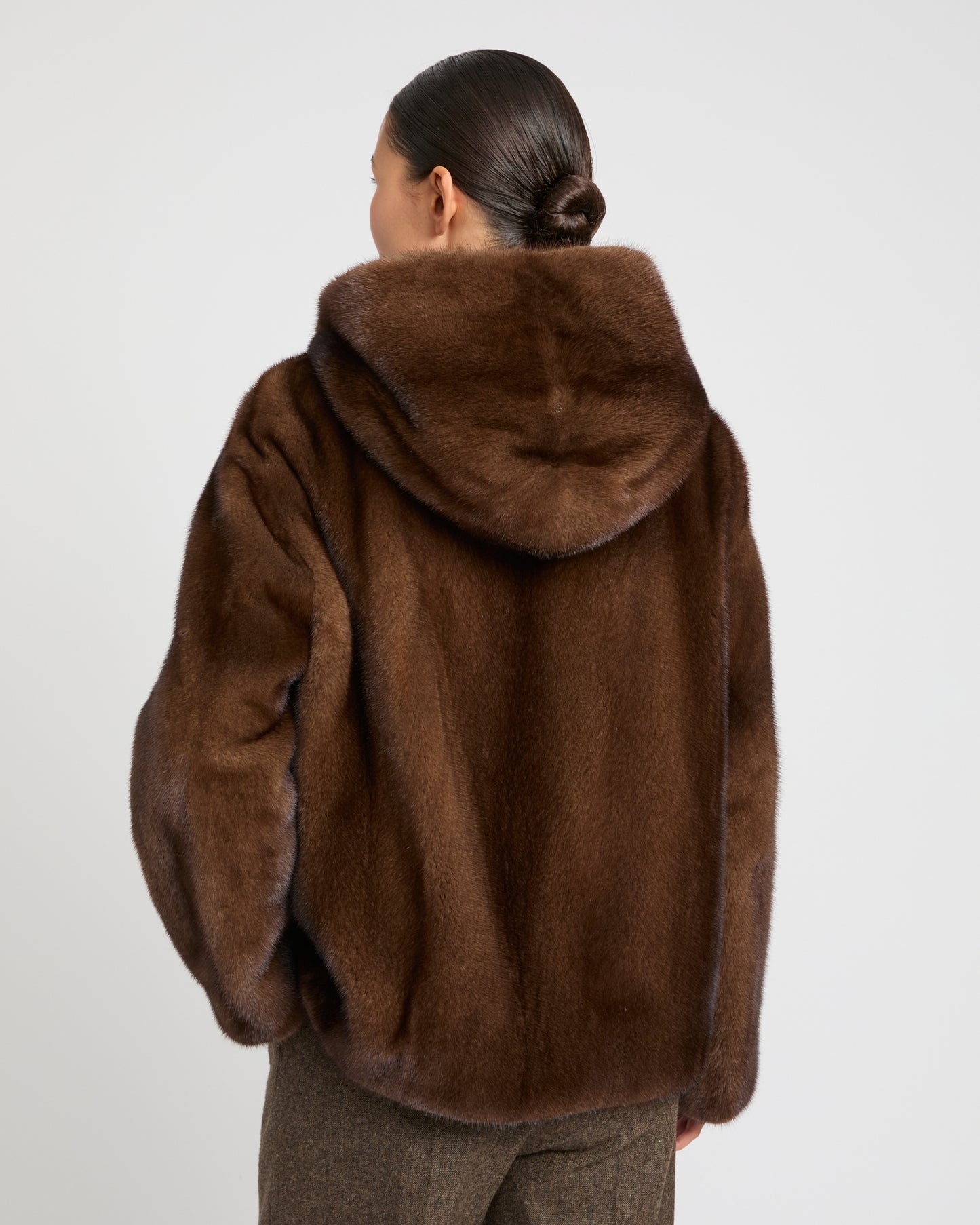 Hooded jacket in long-haired mink fur -Yves Salomon