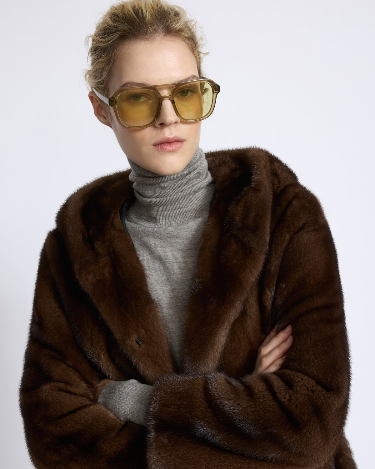 Hooded jacket in long-haired mink fur - Yves Salomon - New Fall/Winter Collection