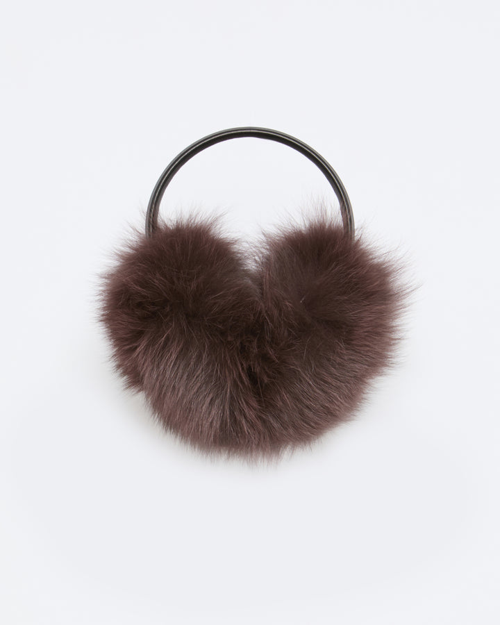 Fox fur earmuffs
